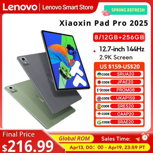 Lenovo Xiaoxin Pad Pro 2025 12.7" – Dimensity 8300, 2.9K 144Hz, 10200mAh, Global ROM