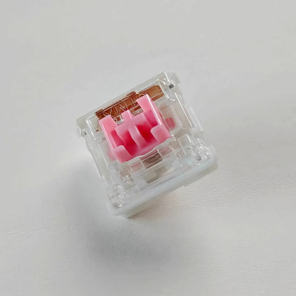 OUTEMU OTM Low Profile Silent Switches – Pink Linear / Yellow Tactile, Hot-Swap, for Ultra-Thin Mechanical Keyboards
