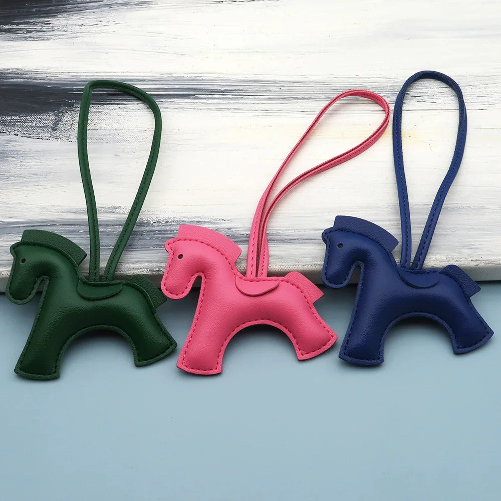 Pony Bag Charm | PU Leather Luggage & Car Pendant | Travel Accessory