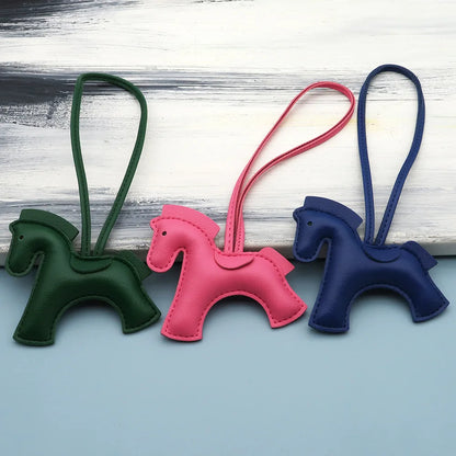 Pony Bag Charm | PU Leather Luggage & Car Pendant | Travel Accessory