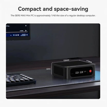 Beelink SER5 Max Mini PC – AMD Ryzen 7 6800U/7735HS, DDR5, WiFi 6, 2.5G LAN