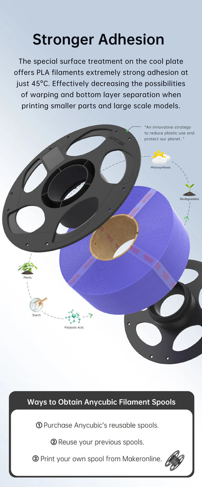 ANYCUBIC 10KG Spooless PLA Filament 1.75mm – Refill for Kobra 3 & S1C