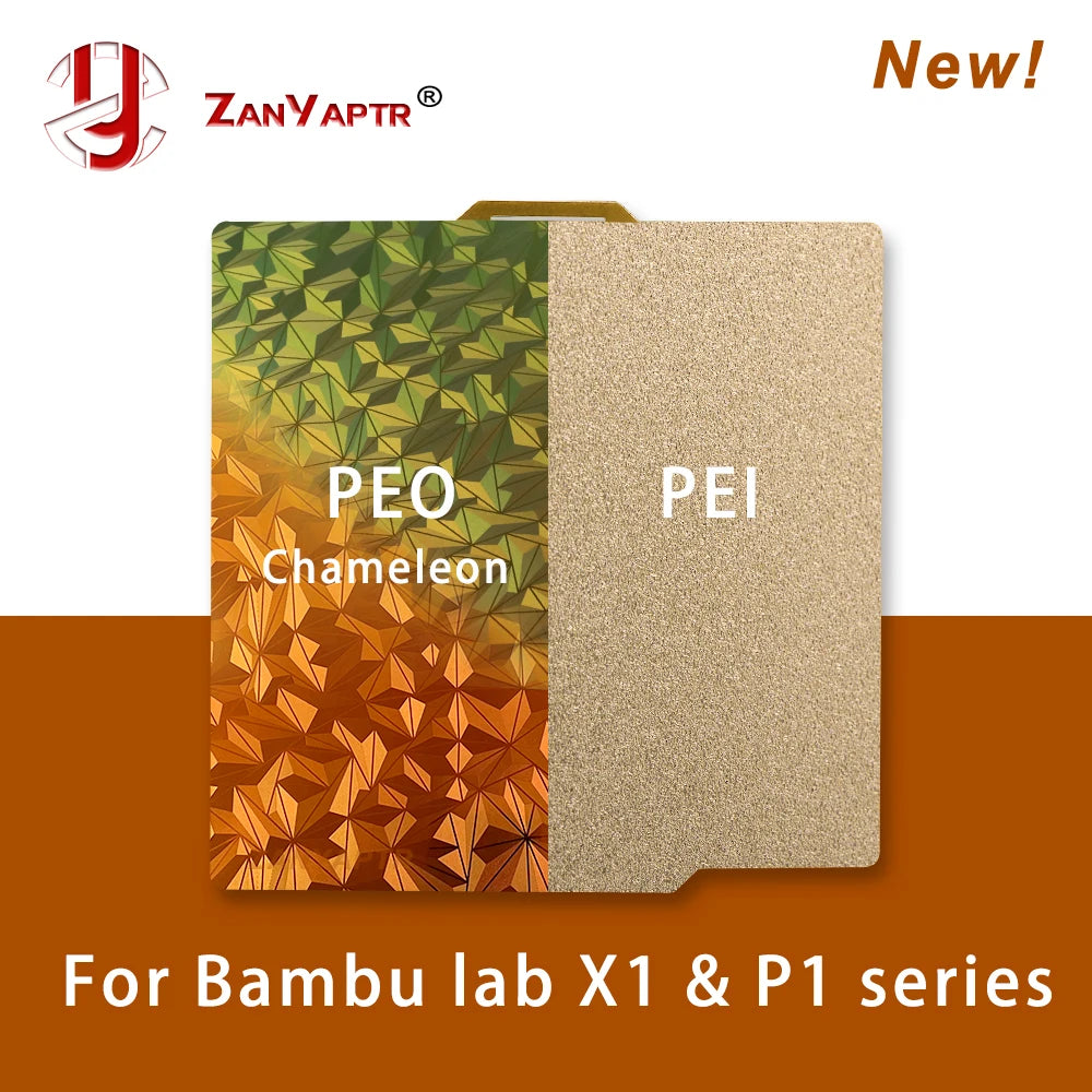 Bambu Lab Build Plate – PEI / PET / PEO 257x257mm | Double-Sided Spring Steel | X1 P1P A1