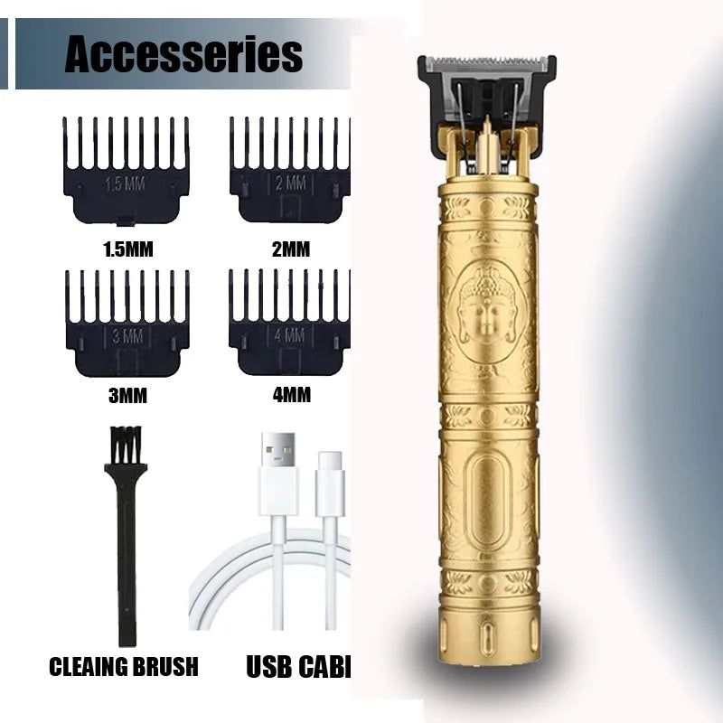 R.E.D. Shopping T9 Professional Hair Clipper with USB fast charging, beard and body trimmer for personal hair grooming.