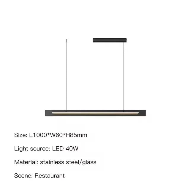 Modern Minimalist Style LED Chandelier for Living Dining Room Kitchen Office Desks Bar Home Decoration Hanging Light Fixture