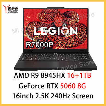 Lenovo Legion R7000P 2025 Gaming Laptop — Ryzen 9 8945HX, RTX 5060/5070, 16" 2.5K 240Hz