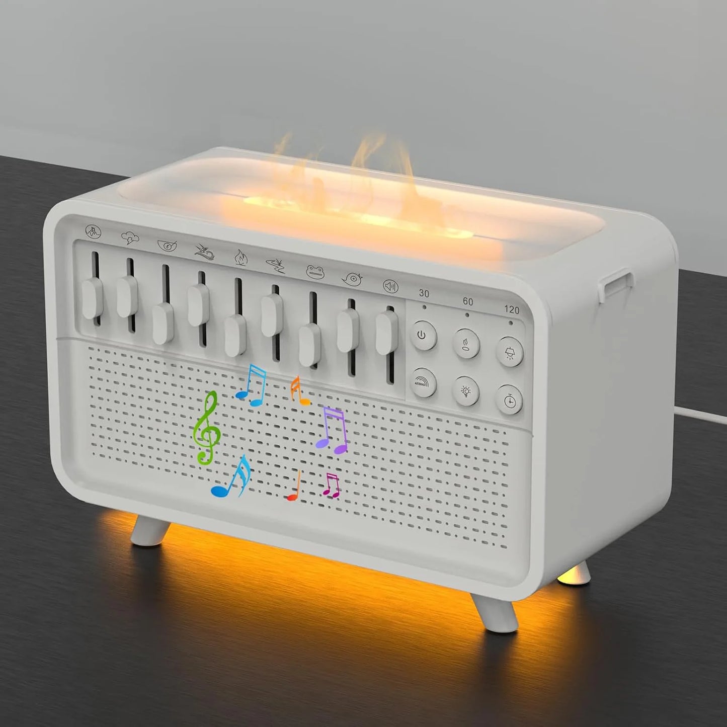 3-in-1 Bluetooth Speaker, White Noise Night Light & Humidifier – 8 Nature Sounds Sleep Machine