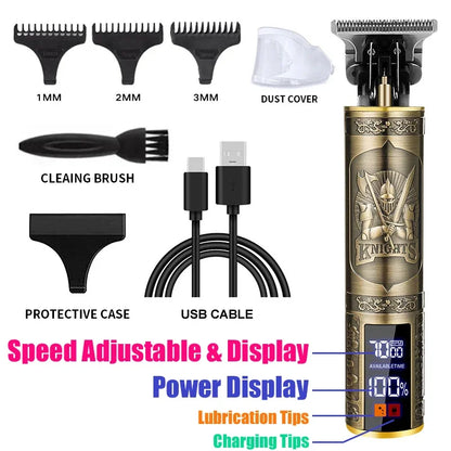 Cordless Professional Hair Clipper - USB Fast Charging, Precision Cutting