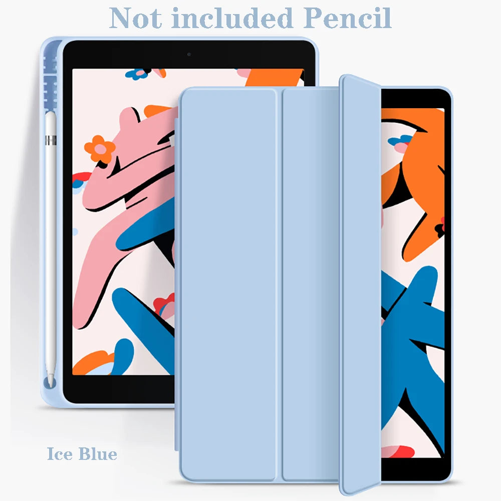 iPad Case with Pencil Holder – iPad 11th/10th/9th Gen, Air 4/5, Pro 11/12.9/13, Mini 5/6/7