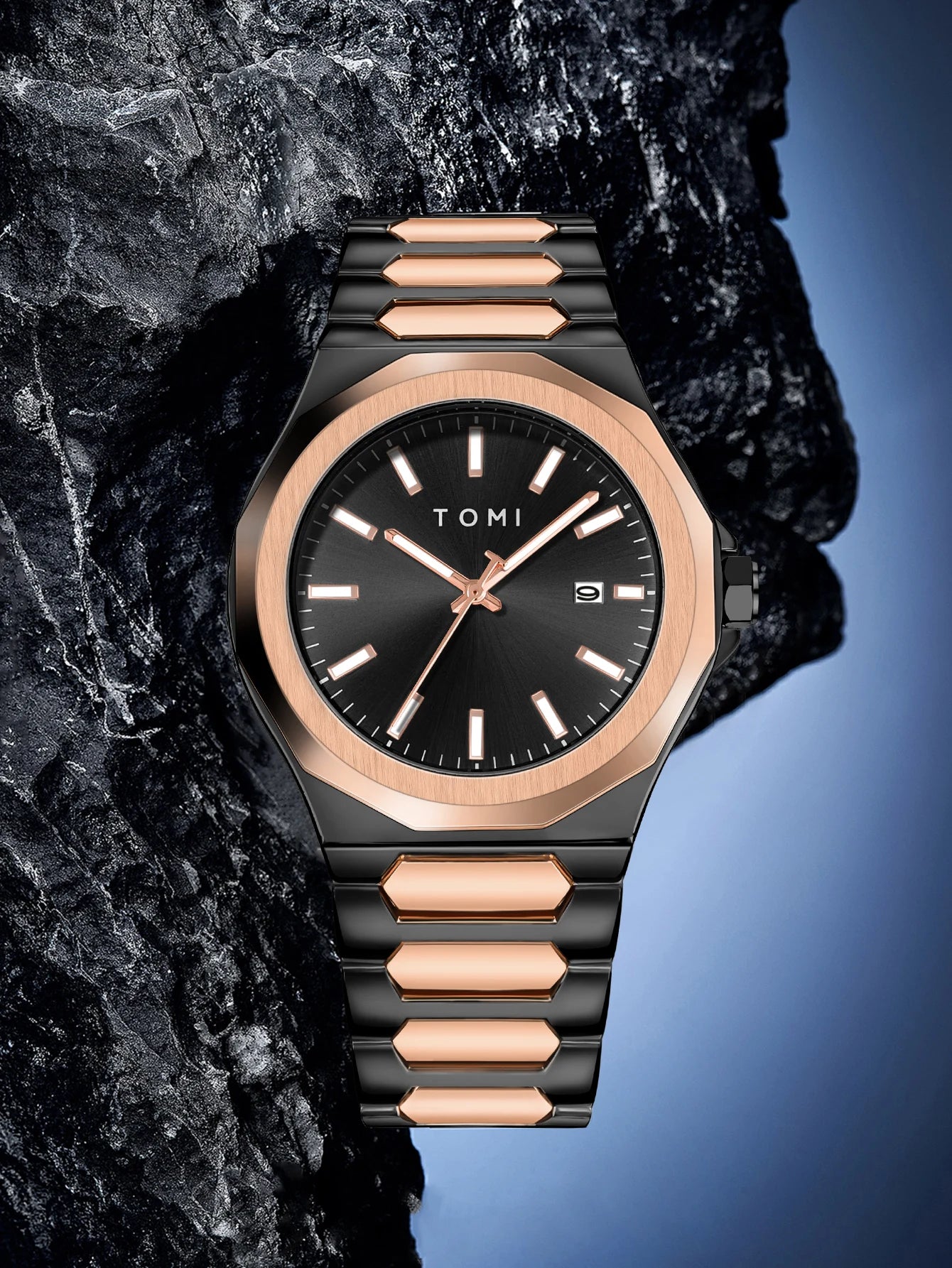 TOMI Luxury Men’s Watch & Gift Box Set – Business Quartz Watch