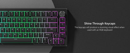 140-Key Cherry Profile Shine-Through RGB PBT Double Shot Keycaps for Cherry/Gateron MX Switches