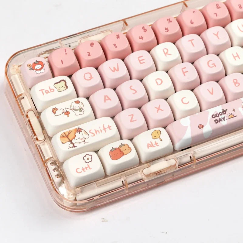 MOA Profile Cute Fall Puppy Gradient Keycap Set – Mechanical Keyboard