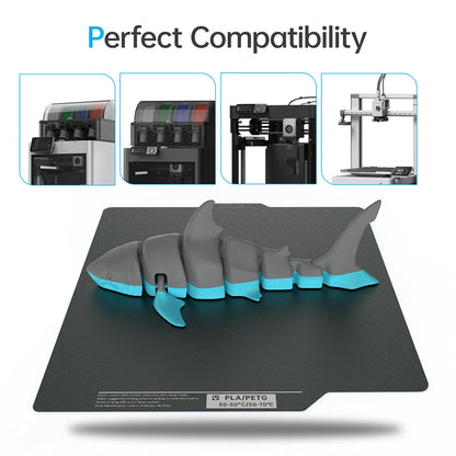 BIQU Panda CryoGrip Build Plate 256x256mm – Spring Steel, Textured, for Bambu Lab P1 & X1
