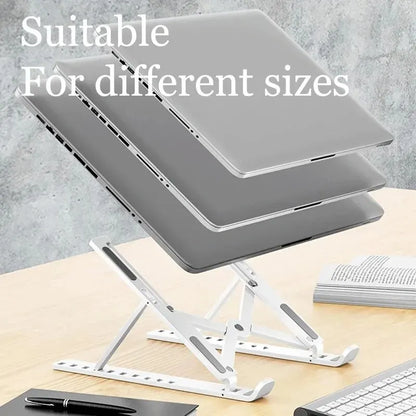 Aluminum Alloy Foldable Laptop Stand – Adjustable, Non-Slip, Portable | MacBook & Tablet Holder