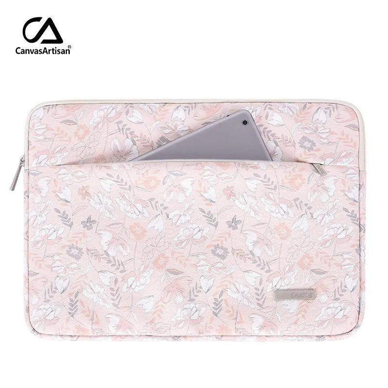 Laptop Sleeve Bag 11–15.6 Inch – Canvas, Zipper, for MacBook, Lenovo, HP, Acer – Multiple Prints