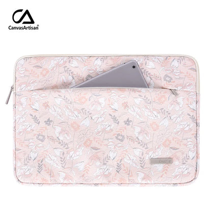 Laptop Sleeve Bag 11–15.6 Inch – Canvas, Zipper, for MacBook, Lenovo, HP, Acer – Multiple Prints