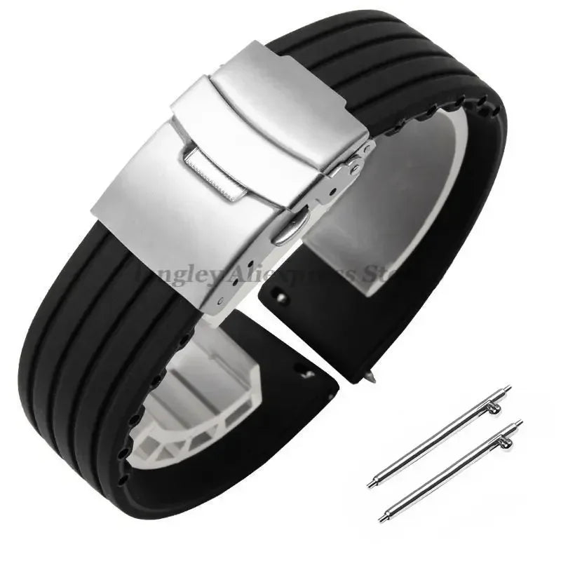 Quick Release Silicone Watch Strap 18–24mm – For Huawei, Seiko, Omega, Fossil & More