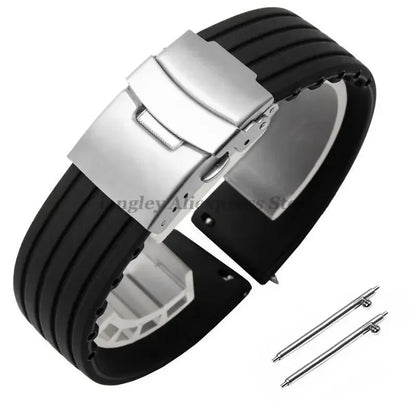 Quick Release Silicone Watch Strap 18–24mm – For Huawei, Seiko, Omega, Fossil & More