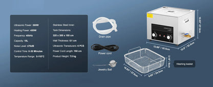 SucceBuy Ultrasonic Cleaner 2L–30L | Heater & Timer | Lab, Auto Parts, Jewelry