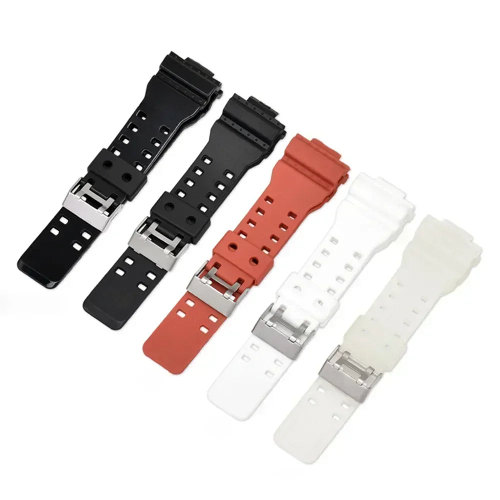 Silicone Replacement Watch Strap for Casio G-Shock GA-100/110/200/400/700 – 16mm Resin Band