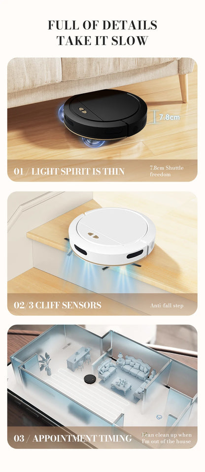3-in-1 Intelligent Robot Vacuum Cleaner – Sweep, Mop & APP Control