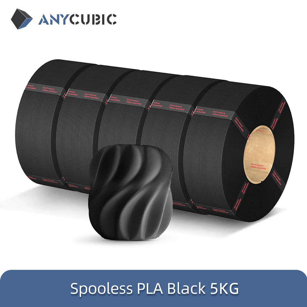 ANYCUBIC 10KG Spooless PLA Filament 1.75mm – Refill for Kobra 3 & S1C