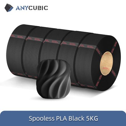 ANYCUBIC 10KG Spooless PLA Filament 1.75mm – Refill for Kobra 3 & S1C