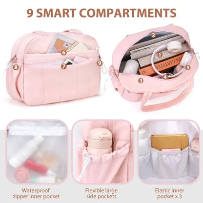 Lightweight Nylon Travel Duffel Bag with Wet Pocket
