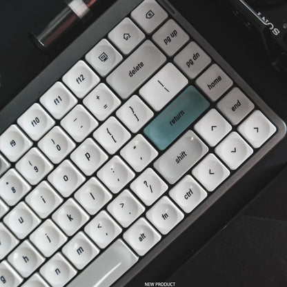 LCK Low Profile PBT Keycap Set – Retro Gray, for 61/68/75/84/87/96/104-Key Mechanical Keyboards