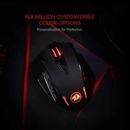 Redragon M913 Gaming Mouse – 16000 DPI, 16 Buttons, Wired & 2.4GHz Wireless, RGB, Black/White