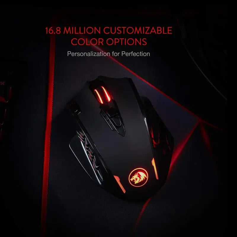 Redragon M913 Gaming Mouse – 16000 DPI, 2.4GHz Wireless, RGB, 16 Programmable Buttons