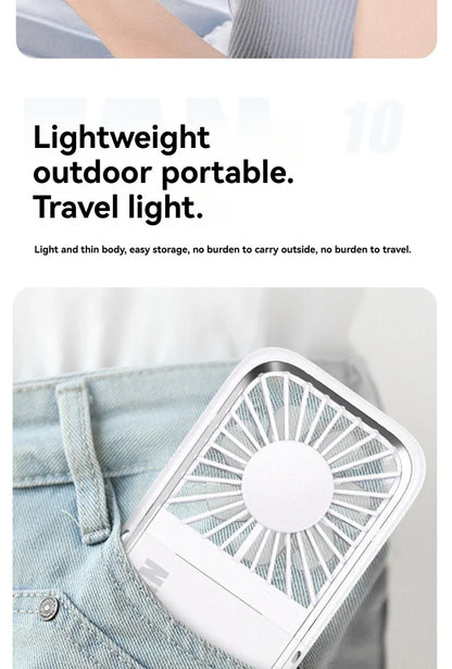 Portable Foldable USB Neck Fan 2025 – Handheld Semiconductor Cooling, Outdoor & Desktop