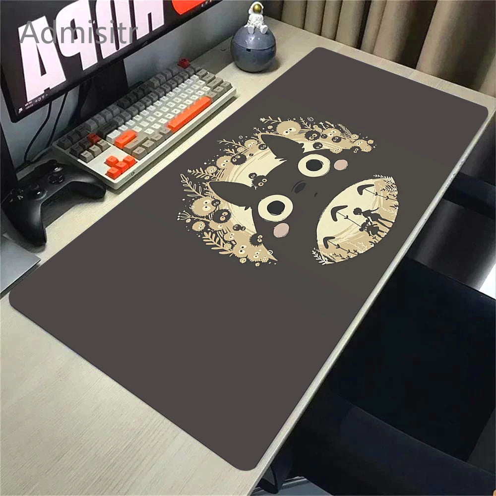 XXL Cartoon Cat Mousepad – 90x40cm HD Print, Non-Slip, Locking Edge Desk Mat