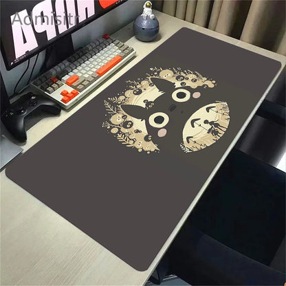 XXL Cartoon Cat Mousepad – 90x40cm HD Print, Non-Slip, Locking Edge Desk Mat