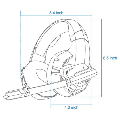 R.E.D. Shopping gaming headphones with microphone, over-ear design, black and red color, and immersive sound for gaming and chat.
