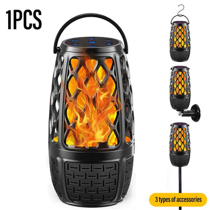 R.E.D. Flame Bluetooth speaker with LED ambient light, compact electronic audio component for wireless music streaming