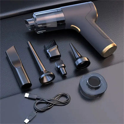 Cordless handheld vacuum cleaner with powerful suction from R.E.D. Shopping, ideal for quick home cleaning.