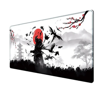 Large Samurai Edge gaming mouse pad by R.E.D. Shopping with non-slip rubber base and detailed design for gaming and desk use.