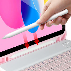 PULUZ Detachable Bluetooth Keyboard Case for iPad 10th Gen 10.9" & iPad 11" A16 2025 – with Pencil Holder