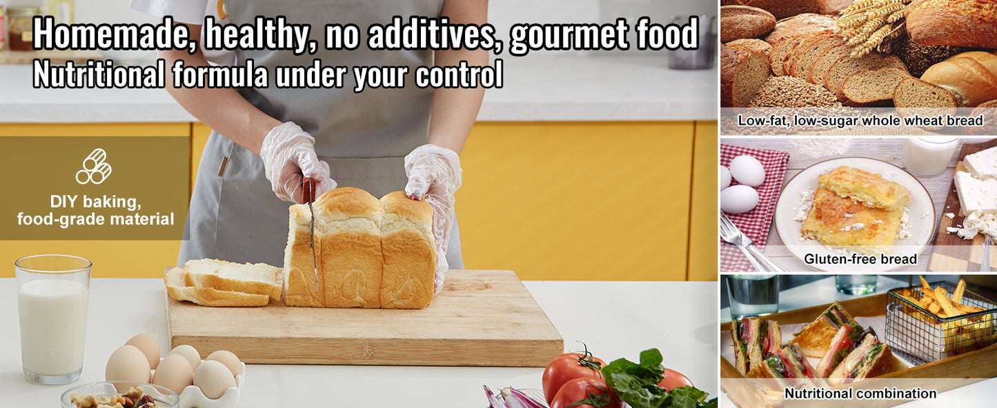SucceBuy 15-in-1 Bread Maker 2/3 LB | Ceramic Pan, Gluten Free, Delay Timer
