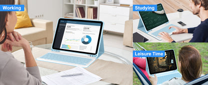 PULUZ Detachable Bluetooth Keyboard Case for iPad 10th Gen 10.9" & iPad 11" A16 2025 – with Pencil Holder