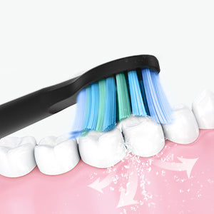 Fairywill FW-D7 Electric Sonic Toothbrush | USB Rechargeable, Waterproof, 8 Replacement Heads