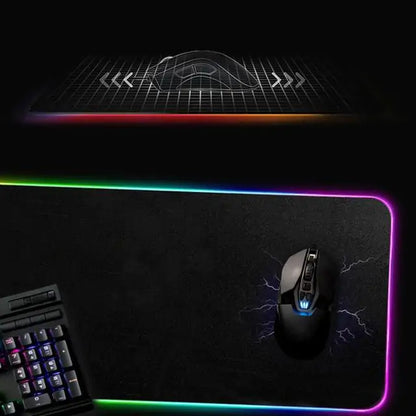 RGB luminous Symphony mouse pad by R.E.D. Shopping featuring a sleek, illuminated design for gaming and computer use.