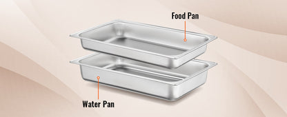 SucceBuy 8QT Rectangle Chafing Dish Set – 2/4/6 Pack Buffet Catering Warmer