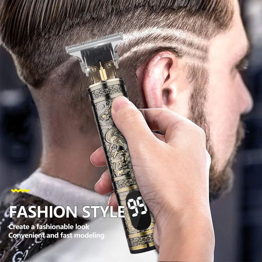 Rechargeable R.E.D. Shopping men's shaver trimmer with waterproof design for precise grooming and easy cleaning.