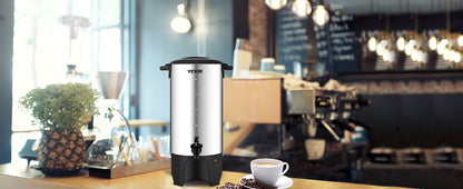 SucceBuy 50-Cup Commercial Coffee Urn – 1000W Stainless Steel Large Dispenser