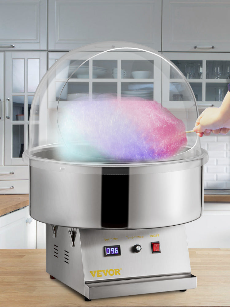 SucceBuy 21" Commercial Cotton Candy Machine Cover – Clear Bubble Shield Dome