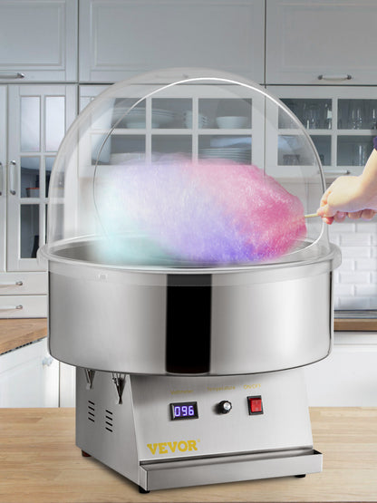 SucceBuy 21" Commercial Cotton Candy Machine Cover – Clear Bubble Shield Dome