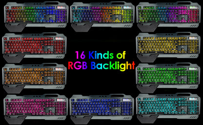 MAMBASNAKE K680 Wireless Keyboard & Mouse Set – 3800mAh, Rainbow Backlit, for PC, PS4, PS5, Xbox