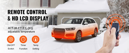 SucceBuy 8KW Diesel Air Heater | LCD Panel, Remote Control, Low Noise Parking Heater for Truck, Trailer & Boat
